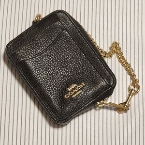 Coach Zip Card Case Black